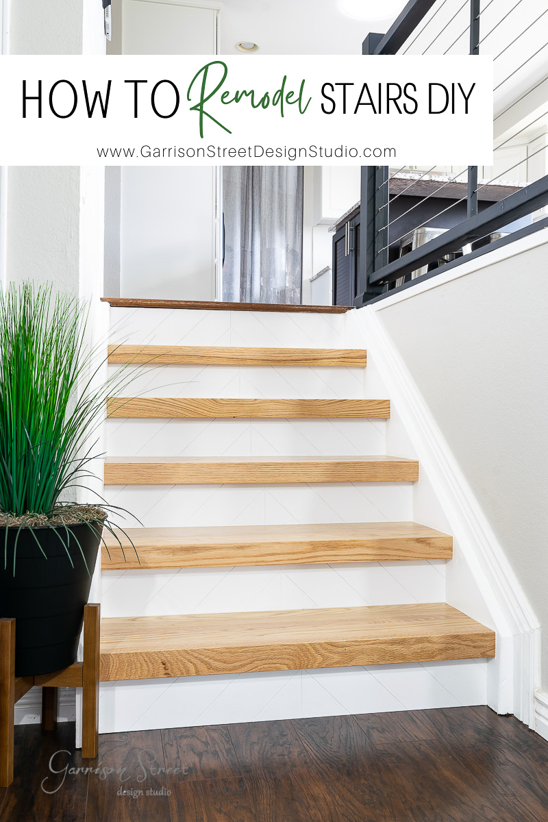 DIY Modern Stair Treads & Risers - Garrison Street Design Studio