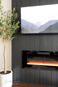 Modern DIY Electric Fireplace and Shiplap TV Wall - Garrison Street ...