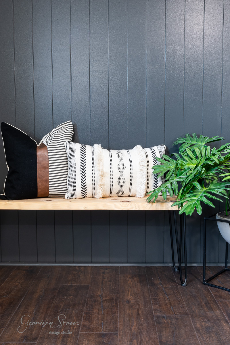 DIY Black Vertical Shiplap Accent Wall Tutorial - Garrison Street ...