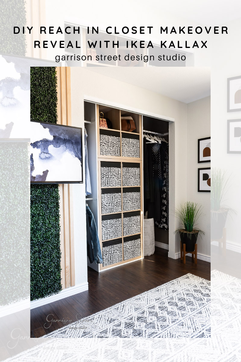 DIY Reach in Closet Makeover Reveal with IKEA Kallax