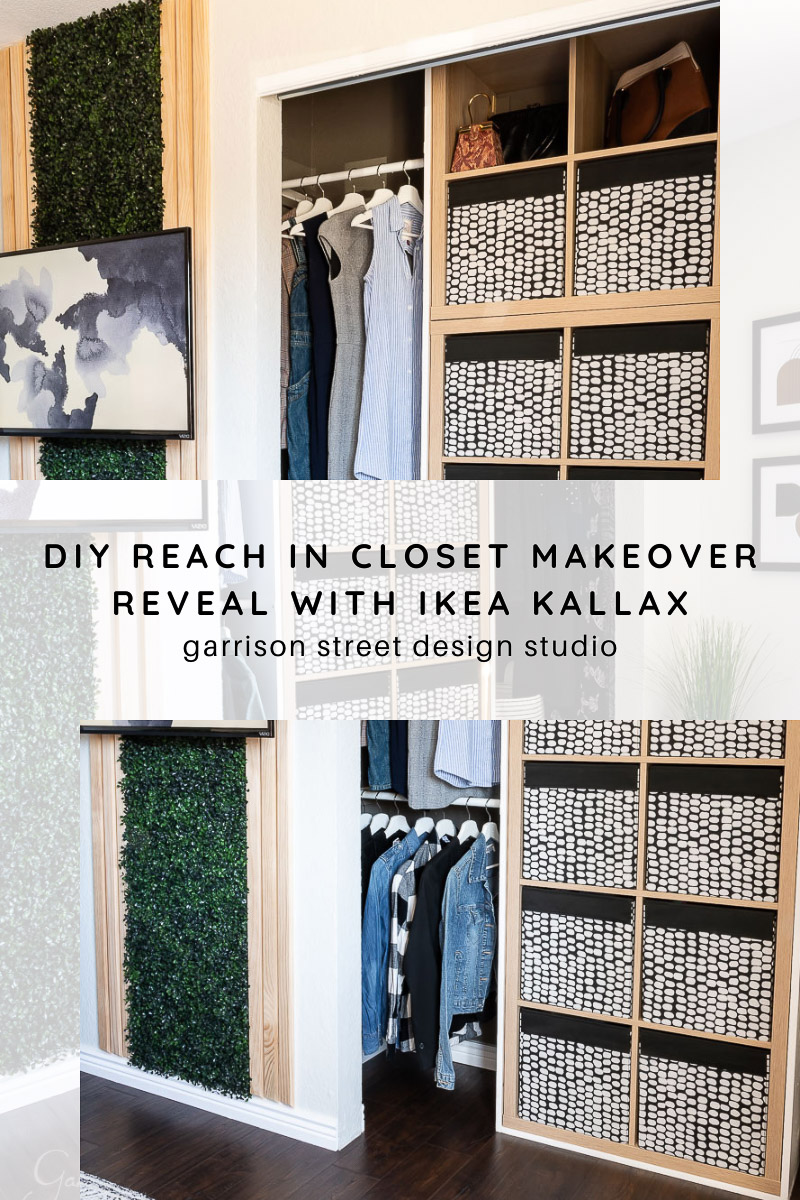 DIY Reach in Closet Makeover Reveal with IKEA Kallax