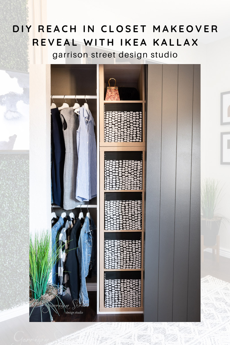 DIY Reach in Closet Makeover Reveal with IKEA Kallax