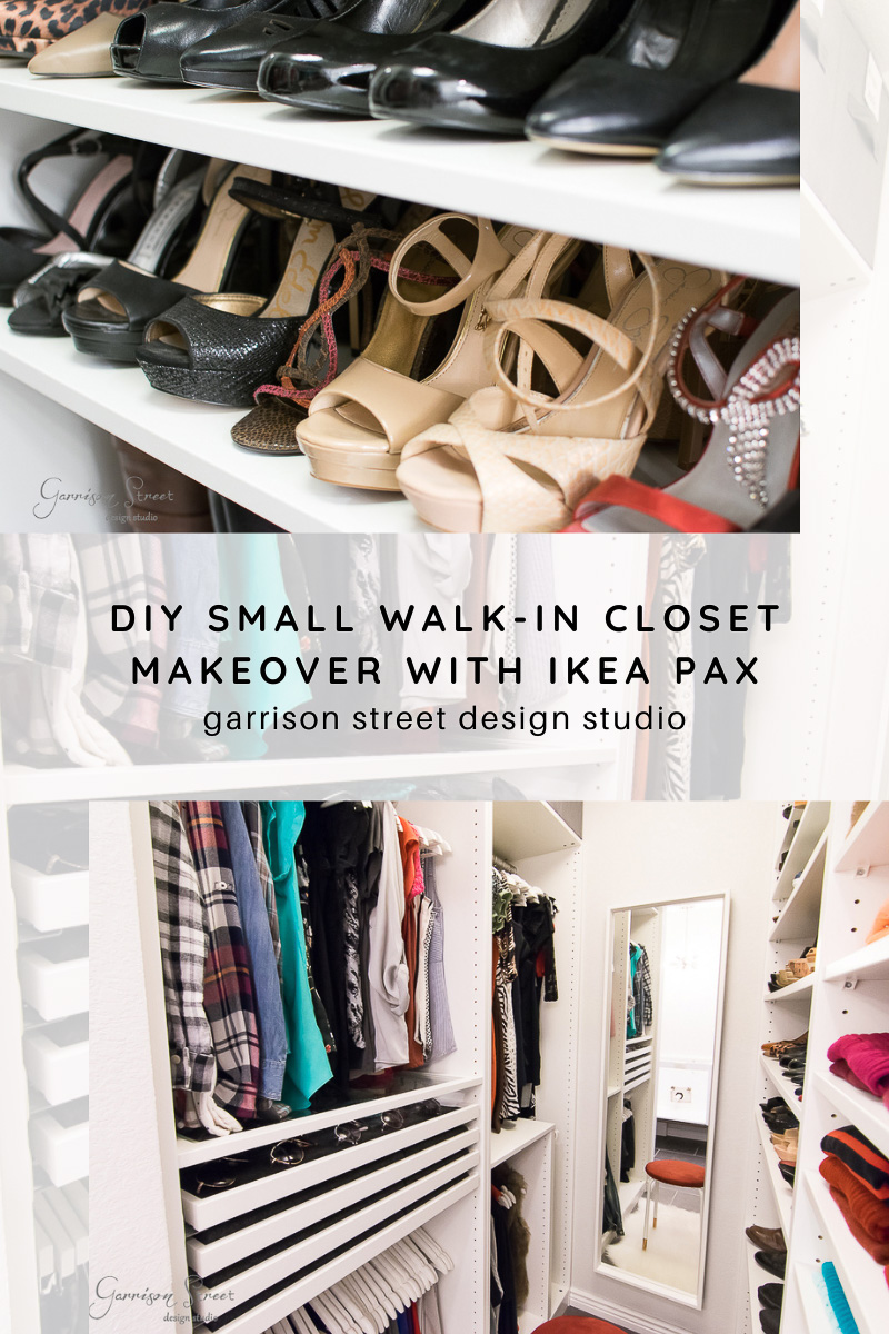 DIY Small Walk-In Closet Makeover with IKEA PAX